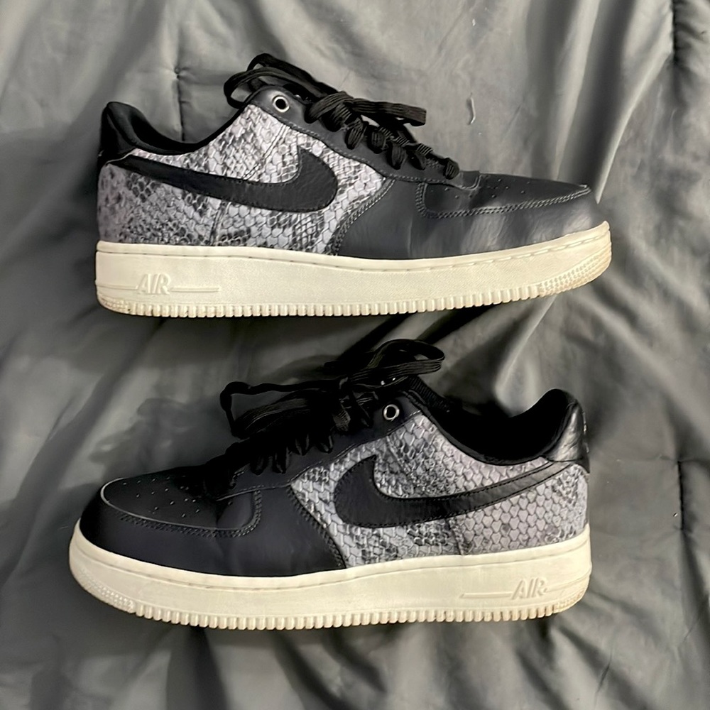 Nike AF-1, Black w/ Grey Snakeskin, US M 10